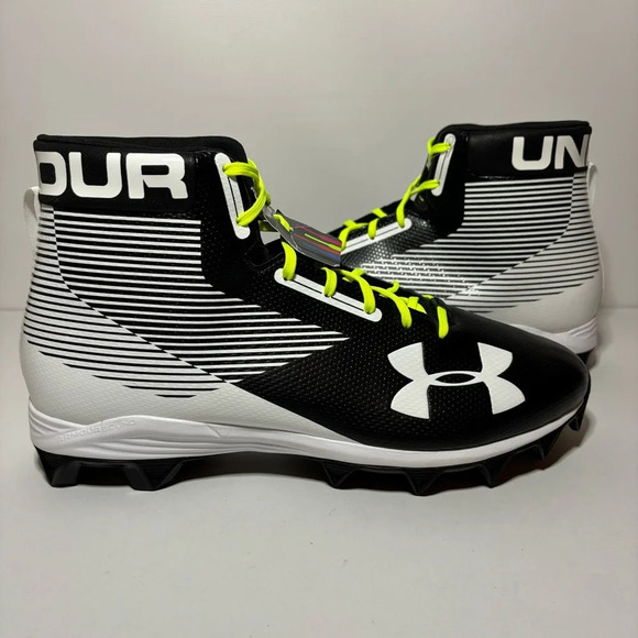 Under Armour Mens UA Hammer MC Football Cleats Mid RM 1289761-011 Black 12.5 NEW - Picture 7 of 9